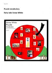 English Worksheet: Puzzle Snow White