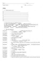English Worksheet: prova 