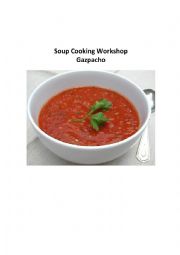 English Worksheet: Gazpacho -  a cooking verbs gap fill worksheet