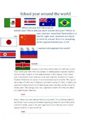 SCHOOL YEAR AROUND THE WORLD-READING COMPREHENSION