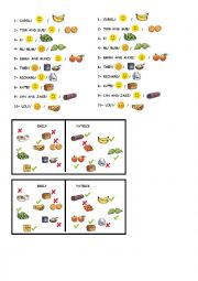 English Worksheet: Like/ dont like/have got/havent got/some/any