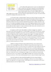 English Worksheet: end term 3