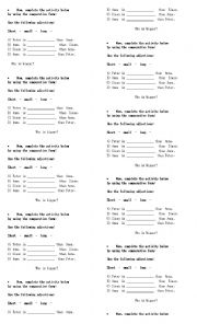 Comparative adjectives