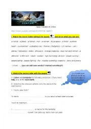 English Worksheet: Avatar trailer 1/2