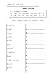Alphabetical order