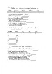 English Worksheet: town