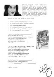 English Worksheet: Roar by Katy Perry