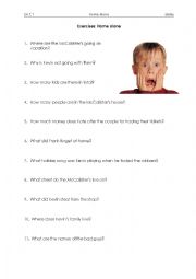 English Worksheet: Home Alone Questionnaire