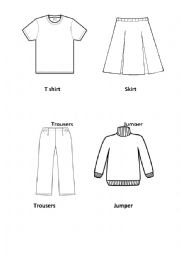 English Worksheet: Clothing flashcards