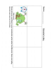 English Worksheet: Monsters day