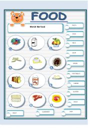 English Worksheet: FOOD