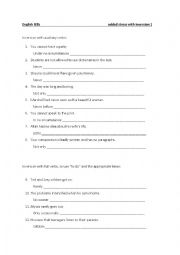 English Worksheet: Inversion