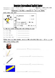 English Worksheet: handout