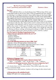 English Worksheet: the second term exam of English about robots 