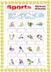 English Worksheet: Sports