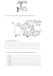 English Worksheet: Madagascar video session