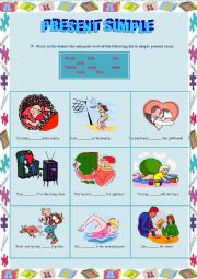 English Worksheet: PRESENT SIMPLE PRACTICE