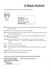 English Worksheet: Reading Comprehension text