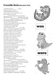 English Worksheet: Crocodile Rock