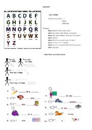 English Worksheet: Alphabet and This/These, That/Those