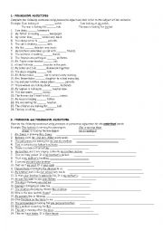 English Worksheet: pronouns