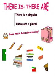 English Worksheet: There is - There are