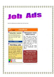 English Worksheet: Job ads 2