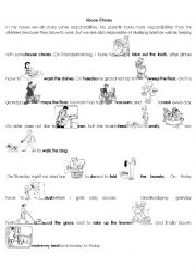 English Worksheet: House chores