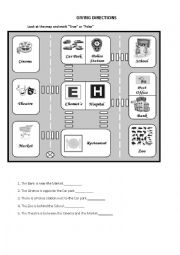 English Worksheet: Giving directions