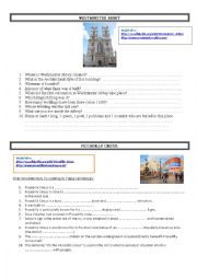 English Worksheet: London sights 