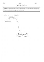 English Worksheet: Public Places Mindmap Activity