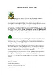 English Worksheet: St Patricks Day