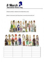 English Worksheet: INTERNATIONAL WOMENS DAY