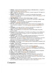 English Worksheet: computing history