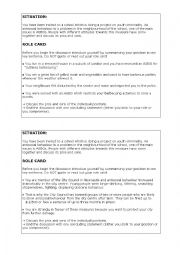 English Worksheet: Role Play about ASBOs