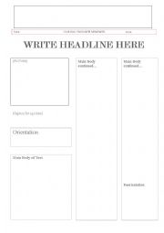English Worksheet: Newspaper 