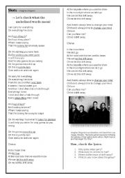 English Worksheet: Song Activity: Shots - Imagine Dragons