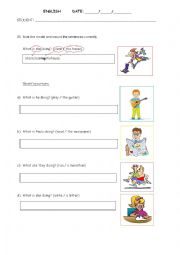 English Worksheet: Present Continuous_Exercise