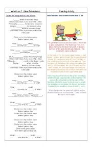 English Worksheet: Verb to be listening reading