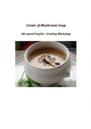 Cream of Mushroom Soup - Cooking Verbs Gap Fill Worksheet