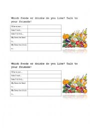 English Worksheet: Food Preference