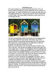 English Worksheet: British Beach Huts!