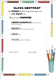 English Worksheet: classroom rules