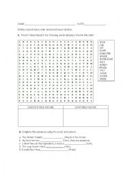 English Worksheet: Uncountable and Countable nouns
