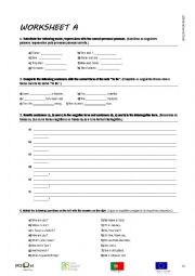 English Worksheet: Worksheet A