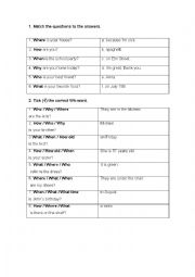 English Worksheet: Wh-questions