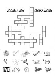 English Worksheet: vocabulary crossword