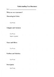 English Worksheet: Understanding Text Structures