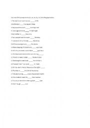 English Worksheet: Prepositions