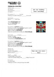 English Worksheet: Chasing Cars Snow Patrol